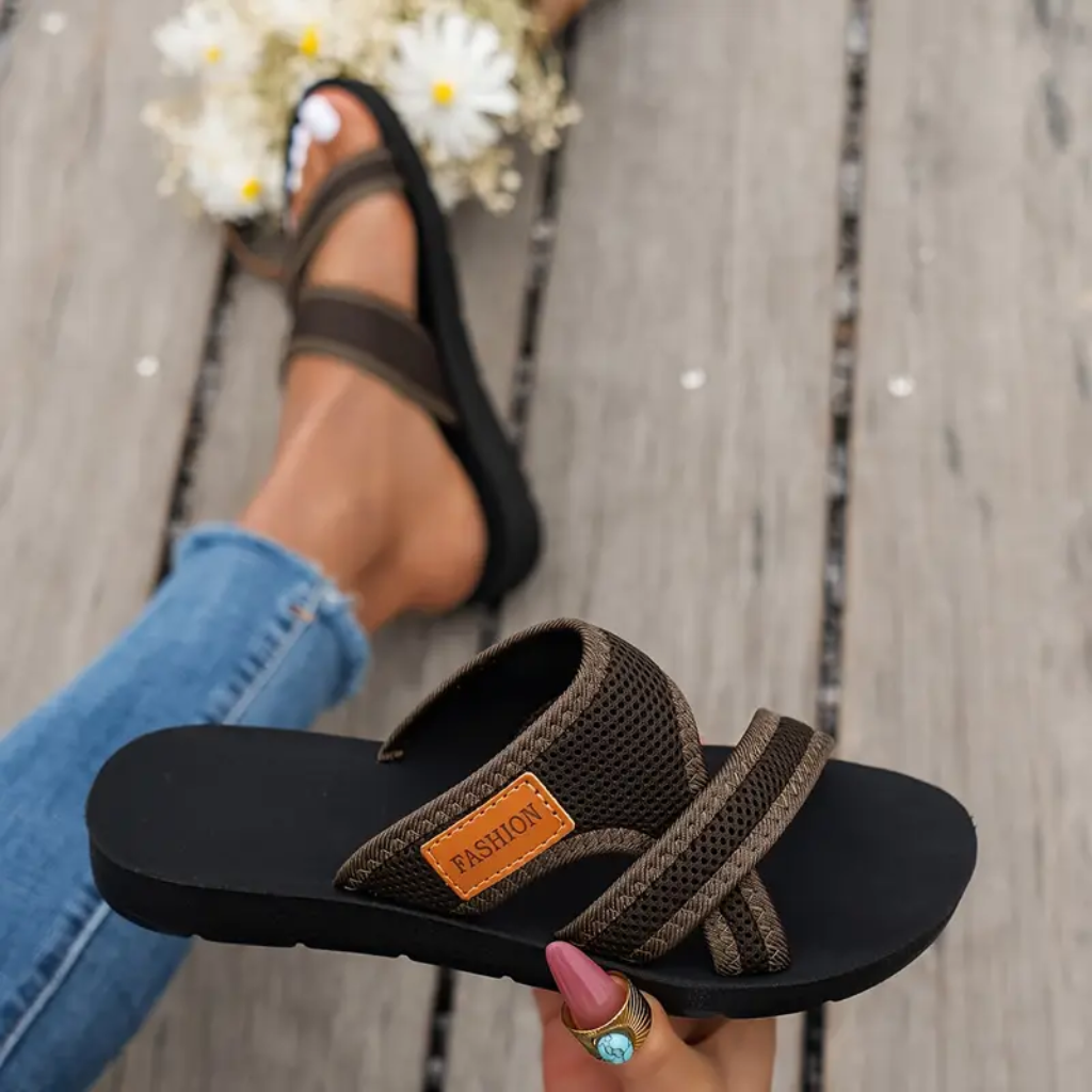 sandália feminina de couro outlier malu comfort
